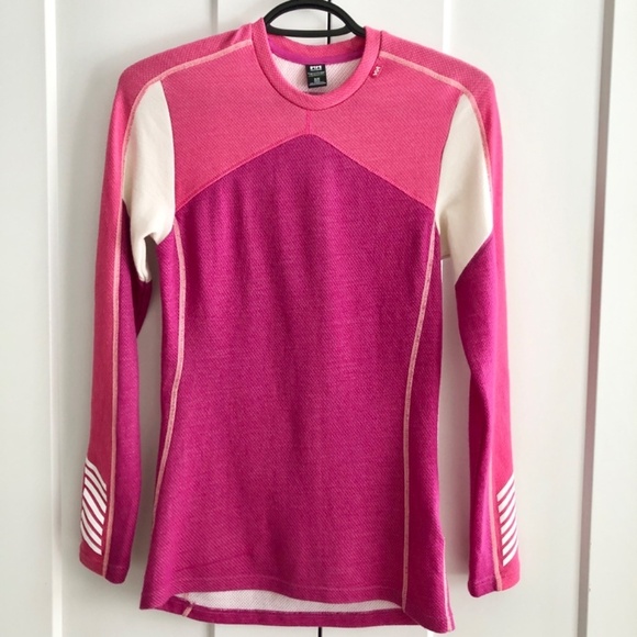 Helly Hansen, Lifa, Merino, Base Layer Crew, Womens, Size Med, Pink - Picture 1 of 16